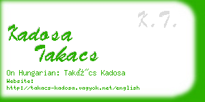 kadosa takacs business card